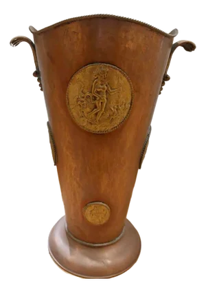 Art Deco Copper and Brass Umbrella Stand, 1930s