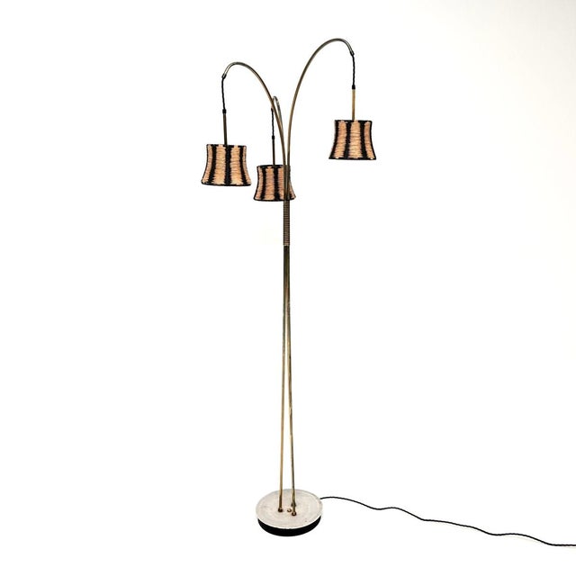 Mid-Century Modern Vintage Swedish Brass Floor Lamp, 1950 For Sale - Image 3 of 11