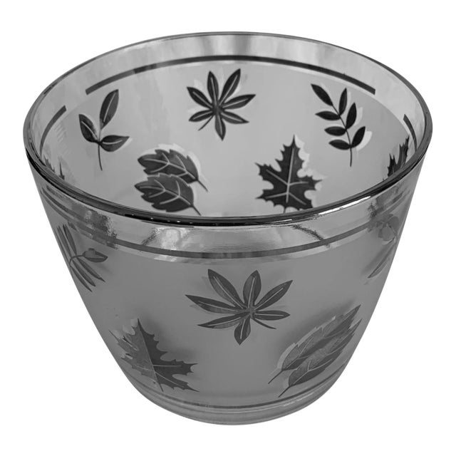 Vintage Libbey Silver Leaf Ice Bucket For Sale