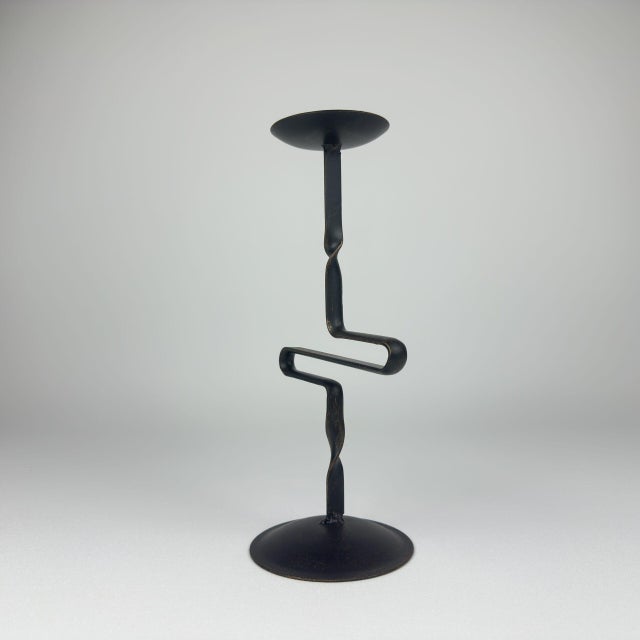 Equinox Candlestick | Handcrafted Geometric Metal Candle Holder for Modern Decor For Sale - Image 4 of 7
