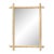 Bleached Bamboo Midcentury Mirror with Natural Finish and Coastal Style For Sale