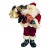 Gorgeous Vintage 1970s Santa Christmas Figurine With Porcelain Face Glass Eyes For Sale