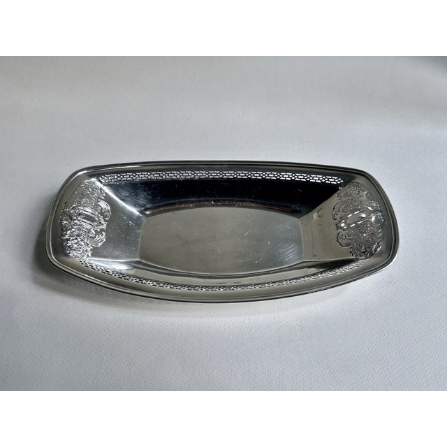 English Reticulated Silver Plate Serving Bowl, C. 1940 For Sale - Image 3 of 16