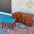 A Mid Century Modern Kling Furniture solid cherry 6 drawer vanity and bench from their Cherry Modern collection. The...