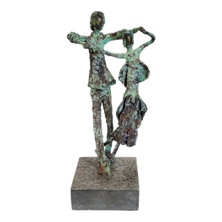 Vintage Irish Modern "Dancers" Bronze Sculpture by Liam Butler For Sale