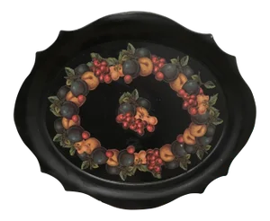 Tray Vintage Decoupage With Fruit Design