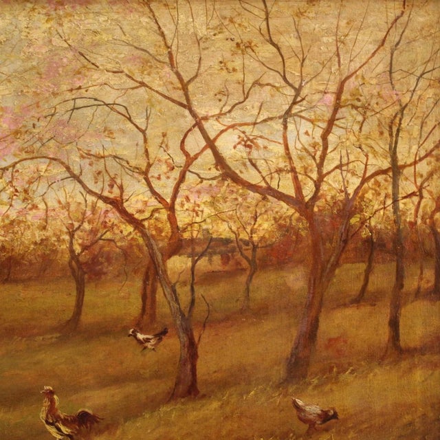 Italian Artist, Bucolic Landscape, 20th Century, Oil on Canvas, Framed For Sale - Image 6 of 16