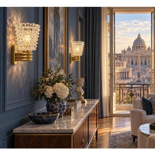 Gorgeous model that fits all settings. Marvelous design and highest quality Murano glass. Up to 250V (Europe/UK...