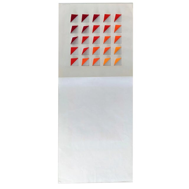 1970s Vintage Anne Youkeles Op Art Pencil Signed Poster Print For Sale - Image 12 of 13