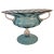 Italian Murano Glass Blue Footed Bowl With Gold Handles and Pedestal For Sale In Los Angeles - Image 6 of 10
