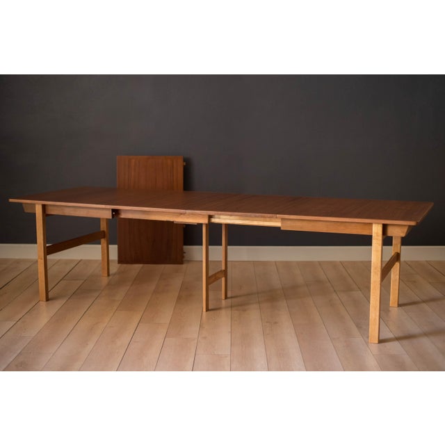P. Lauritsen & Søn Danish Teak Extension Dining Table by Borge Mogensen For Sale In Monterey, CA - Image 6 of 18