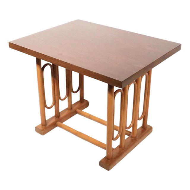 Mid 20th Century Stylish Mid Century Bamboo Side End Table For Sale