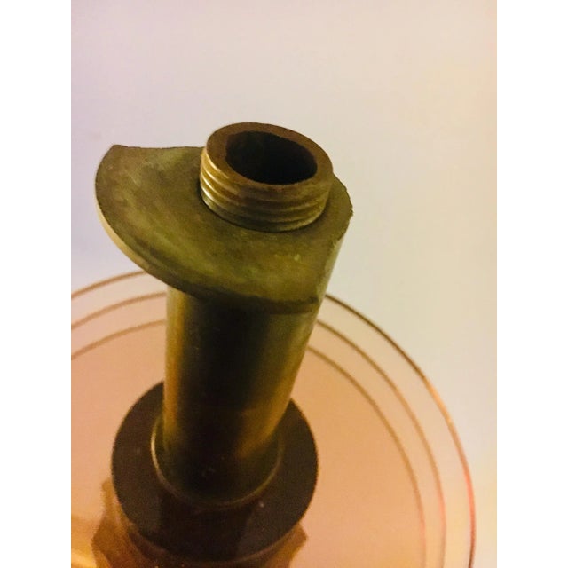 1930s 1930s Streamline Moderne Verdigris Bronze & Glass Floor Lamp Frame For Sale - Image 5 of 6