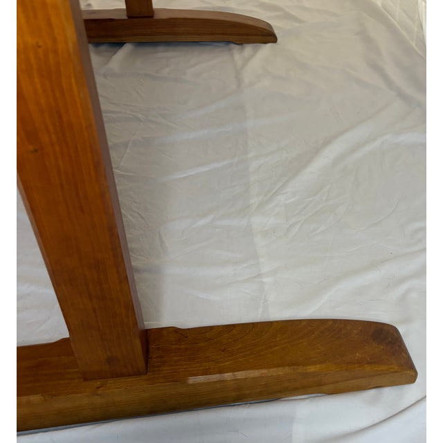 Wood Vintage Thos Moser Cherry Trestle Table For Sale - Image 7 of 10