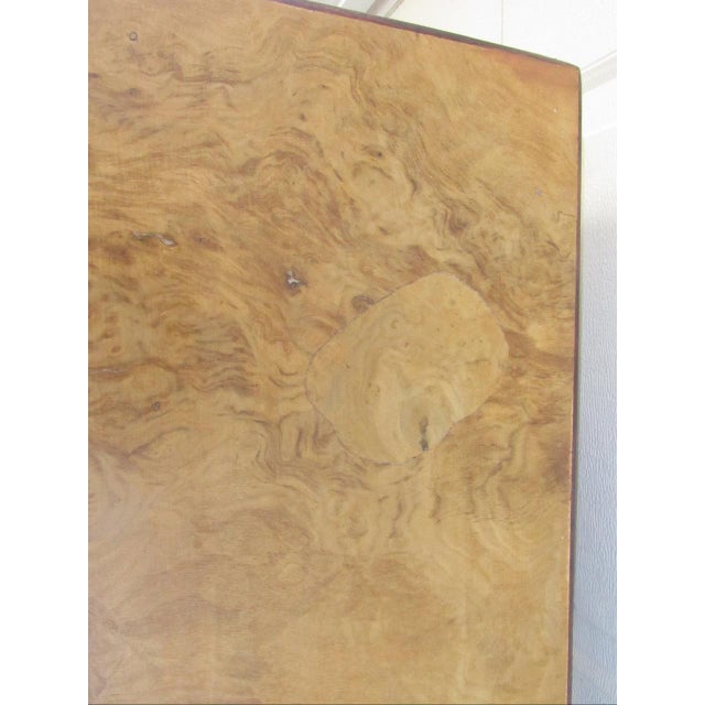 Mid-Century Modern Italian Burl Olive Wood Desk For Sale - Image 16 of 18