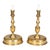 Pair of European Baroque Brass Candlesticks For Sale