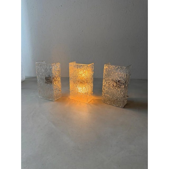 Wall Lamp in Textured Glass from Kalmar Franken, 1960s For Sale - Image 6 of 13