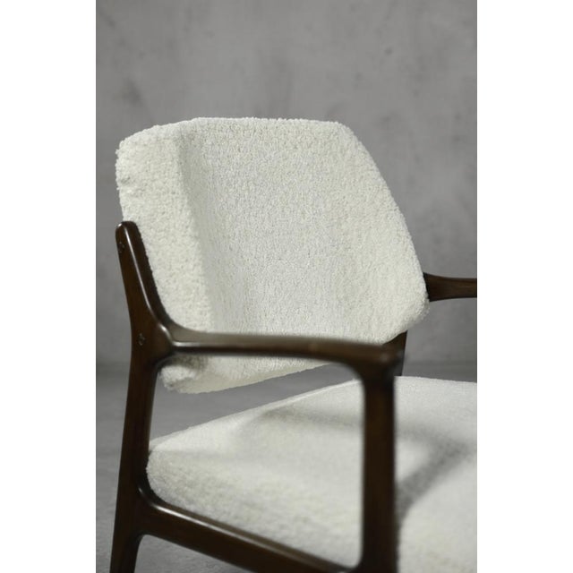 Vintage Scandinavian Teak White Armchair by Inge Andersson for Bröderna Anderssons, 1960s For Sale - Image 18 of 18