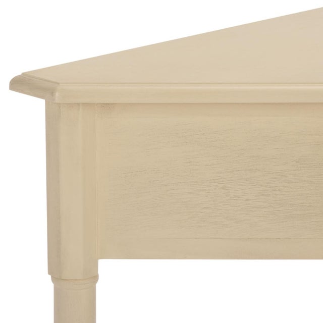 Spritely Home Gomez 1 Drawer 1 Shelf Corner Table in Sand For Sale - Image 4 of 9