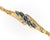 Vintage 14K yellow gold, sapphire and diamond bracelet, featuring a graceful openwork centerpiece set with blue marquise-...
