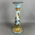 Rare and prestigious large majolica pedestal column with a balustrade, entirely modeled and painted by hand, a fine...