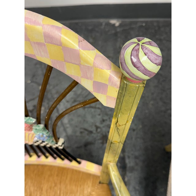 Olive MacKenzie-Childs Flower Basket Armchairs, Pair For Sale - Image 8 of 12