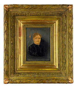 French Artist, Portrait of a Woman, 1800s, Oil on Board, Framed