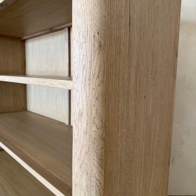 Reed 4 Shelf Oak Bookcase - Natural For Sale - Image 9 of 12