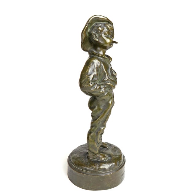 19th Century French Patinated Bronze Figural Sculpture by Louis Kley For Sale - Image 4 of 10