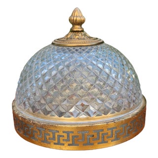 Art Deco Brass Ceiling Lamp, 1950s For Sale