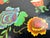 Vintage English Baret Ware “Mandarin Garden” Tole Serving Tray, Black Lacquer For Sale - Image 4 of 9