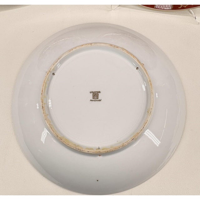 Stunning Vintage Japanese Imari "Rickshaw" Porcelain Charger Plates - Set of Three This exquisite set of three vintage...