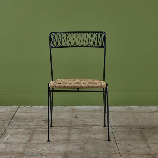 1950s Set of Eight Maurizio Tempestini "Ribbon" Patio Chairs for Salterini For Sale - Image 5 of 12