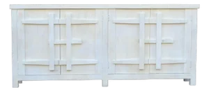 Contemporary Creamy White Credenza