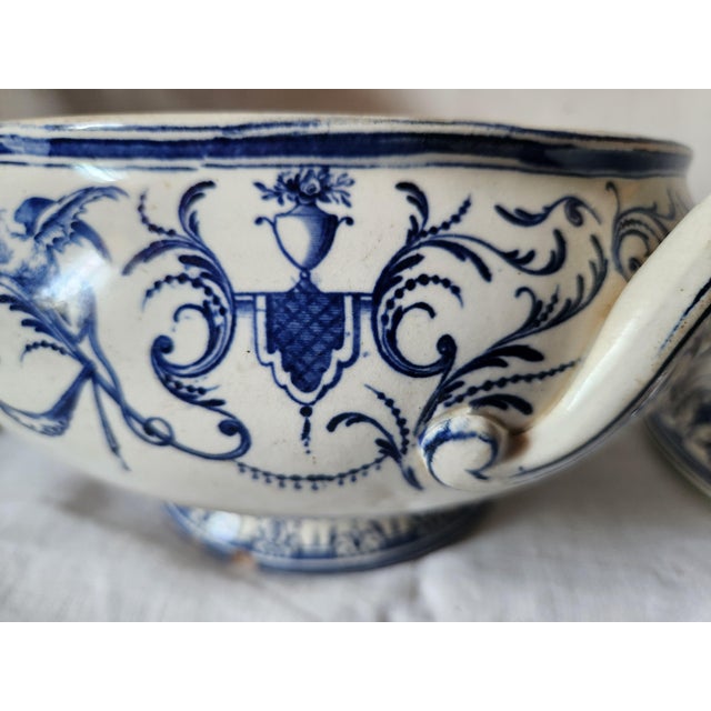 19th Century French Earthenware Tea Tureen from Jules Vieillard Moustiers For Sale - Image 6 of 17