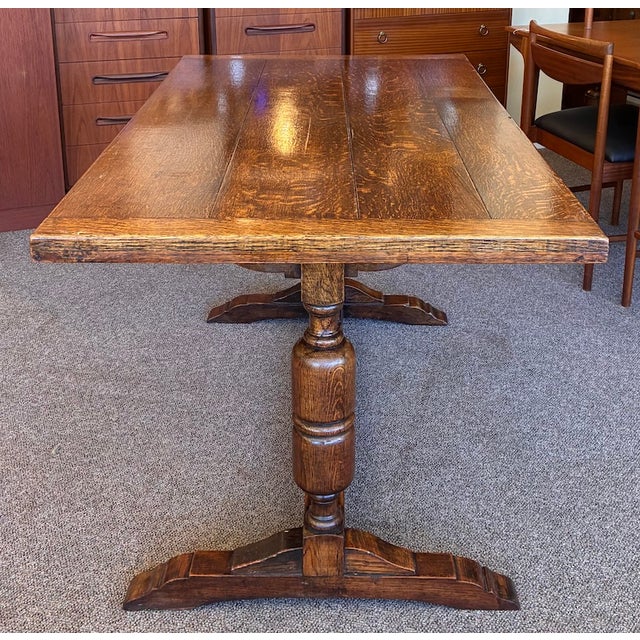 Jacobean Vintage Jacobean English Oak Refectory Dining Table c.1920 For Sale - Image 3 of 4