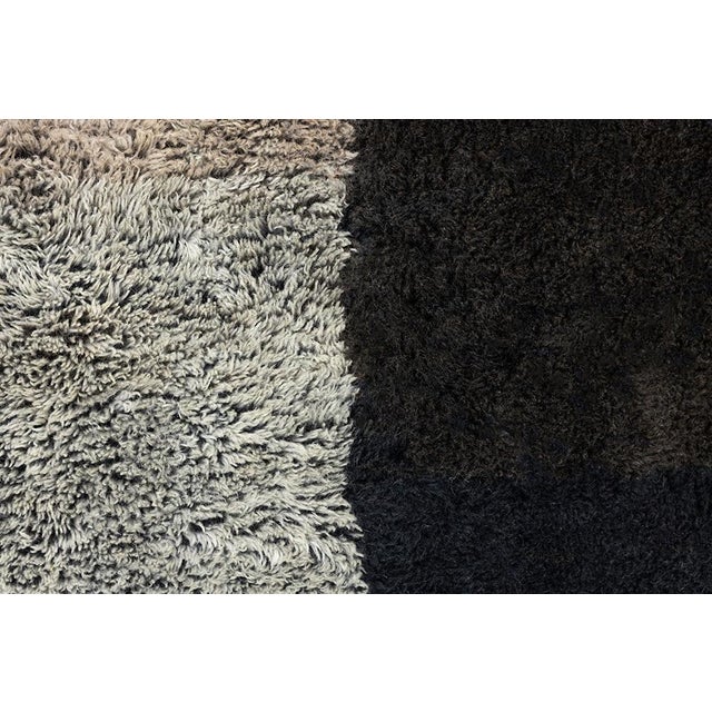 Textile Contemporary Abstract Hand-Knotted Wool Rug | 9'11" X 6'9" | One of a Kind For Sale - Image 7 of 8