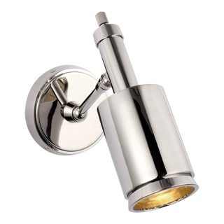 Thomas O'Brien for Visual Comfort Signature Anders Small Articulating Wall Light in Polished Nickel For Sale