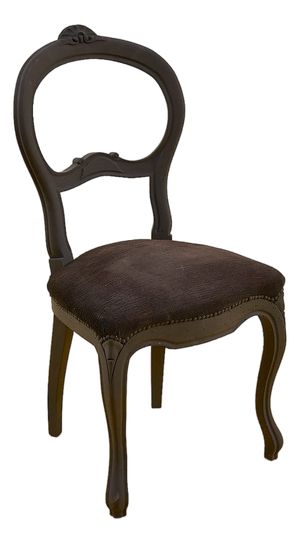 Vintage Black Wooden Chair