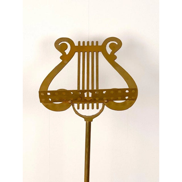 Circa Late 19th Century Victorian Brass Music Stand, England For Sale - Image 4 of 6