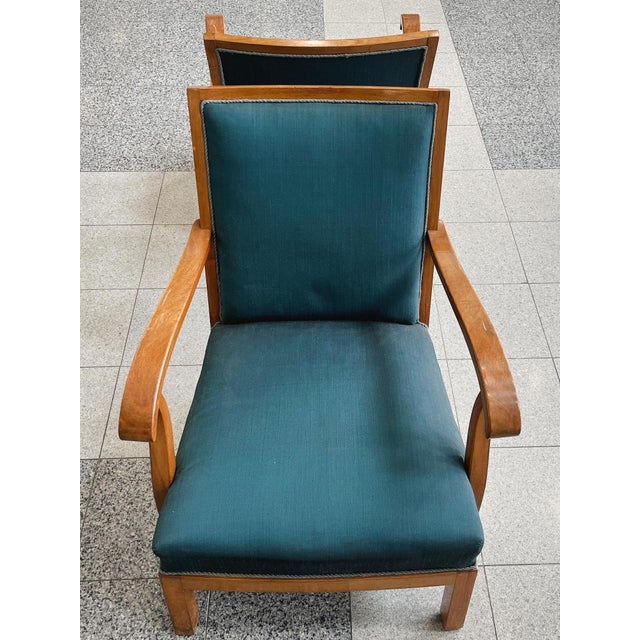 Teal 1950s Danish Modern Mahogany Lounge Chairs by Erik Wørts - A Pair For Sale - Image 8 of 18