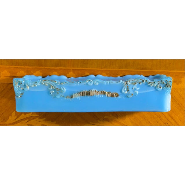 Glass Rare & Radiant Blue Milk Glass Collection: Fenton & More - A Must-Have For Sale - Image 7 of 12