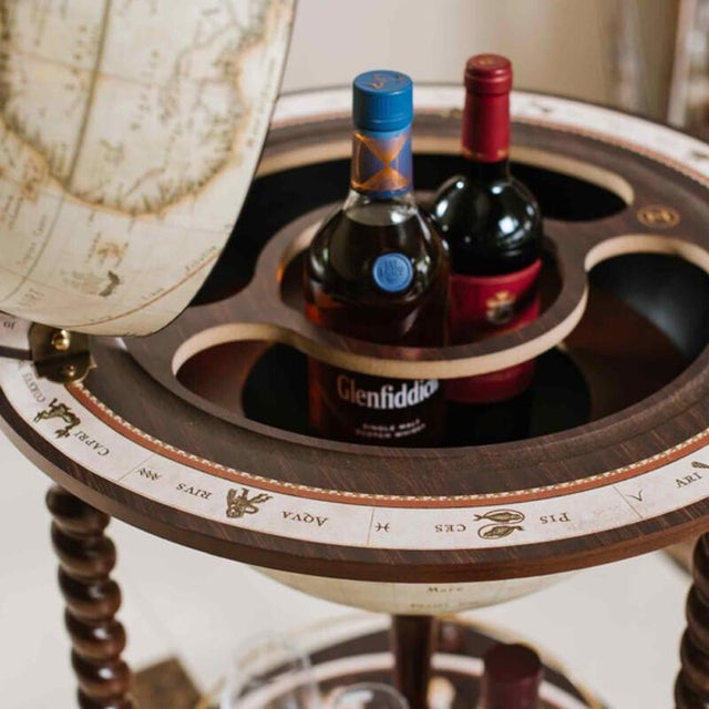 Wood Explora Globe Bar by Zoffoli Mappamondi For Sale - Image 7 of 12