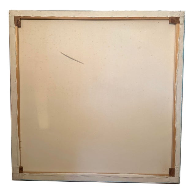 Extra Large Peach and Blue Abstract Painting on Canvas Beautiful large-format abstract painting featuring soft washes of...