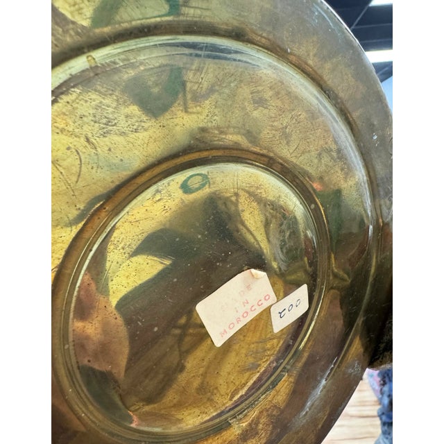 Brass Antique Camel Motif Moroccan Footed Brass Cachepot For Sale - Image 8 of 8
