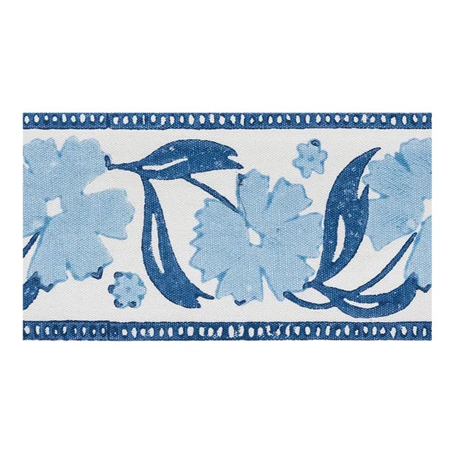 Sample - Schumacher Adra Hand Blocked Tape in Blues For Sale