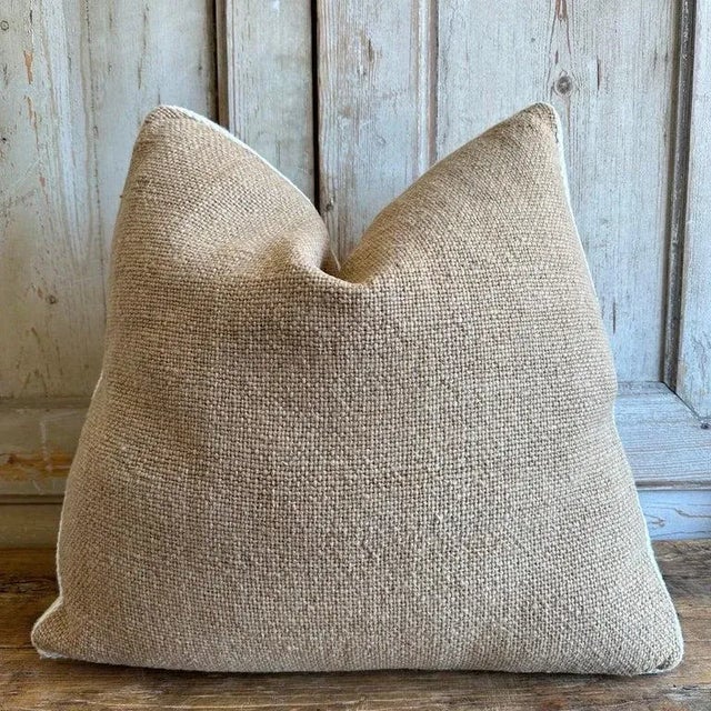 Inez Gold Moss Wool Textured Pillow For Sale - Image 12 of 13