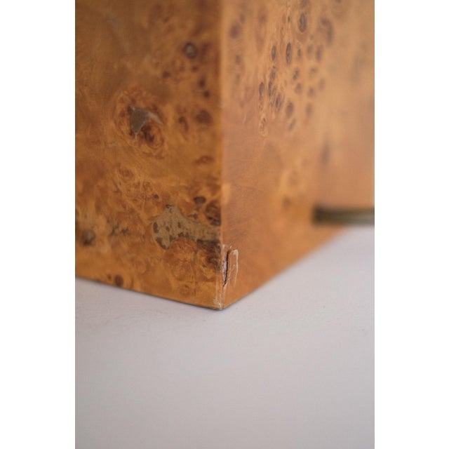 Wood Modern Burl Wood Table Lamp, 1970s For Sale - Image 7 of 10