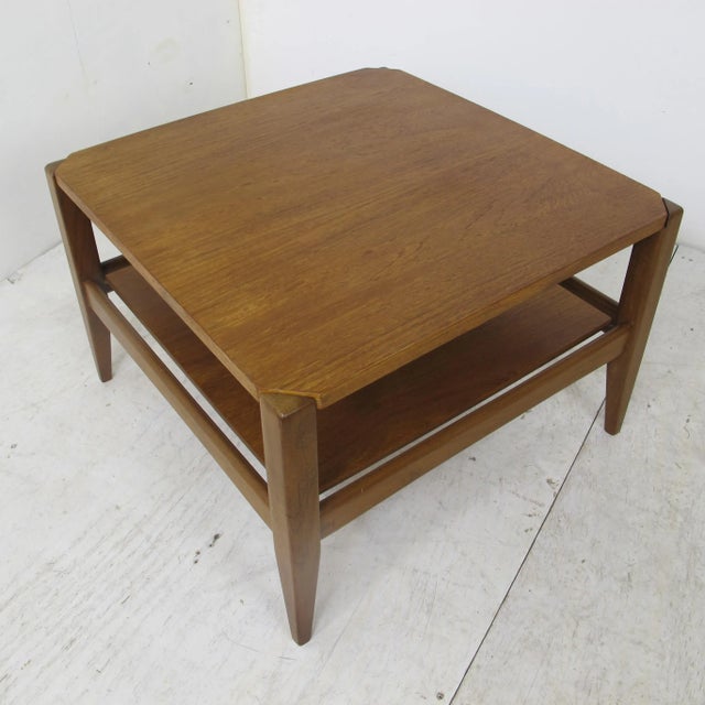 Brown Scandinavian Teak & Formica Coffee Table, 1950s For Sale - Image 8 of 9