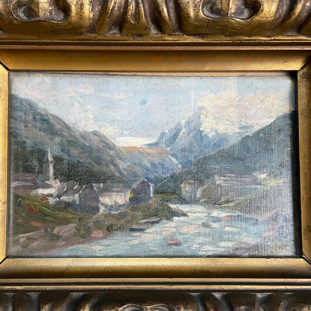 Italian Artist, Mid-Century Modern Composition, Oil Painting, 1950s, Framed For Sale - Image 4 of 14